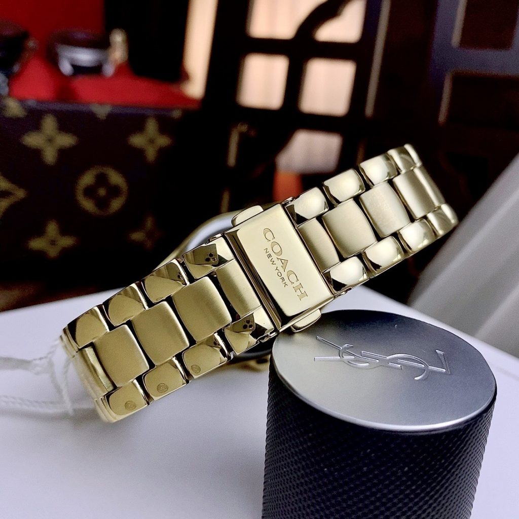 Đồng hồ Coach nữ dây kim loại Coach New York phiên bản cánh hoa 37mm