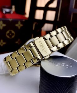 Đồng hồ Coach nữ dây kim loại Coach New York phiên bản cánh hoa 37mm