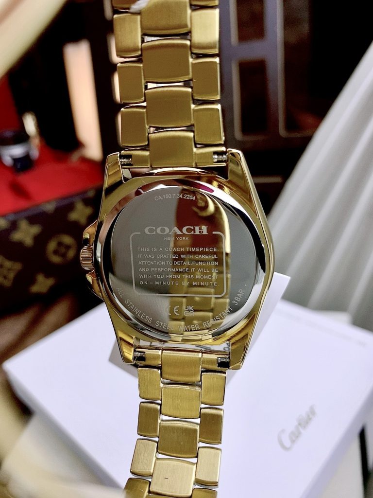 Đồng hồ Coach nữ dây kim loại Coach New York phiên bản cánh hoa 37mm