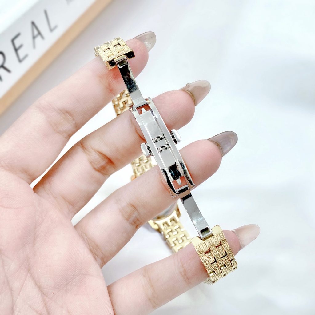 Đồng hồ Davena 61511 nữ chính hãng dây kim loại đính đá 22mm