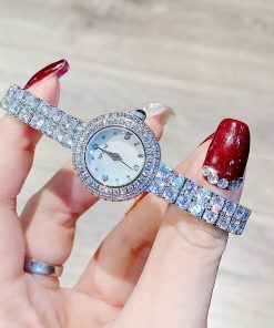 Đồng hồ Davena chính hãng nữ Davena D60858 đính đá mặt khảm trai 26mm