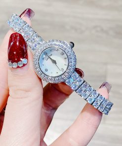 Đồng hồ Davena chính hãng nữ Davena D60858 đính đá mặt khảm trai 26mm