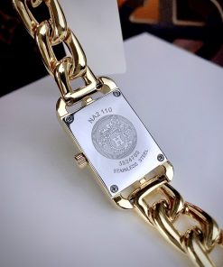 Đồng hồ Hermes nữ HERMES NANTUCKET màu vàng Gold đính đá 20x34mm