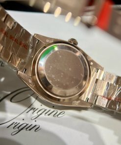 Đồng hồ Rolex Day-Date nam Rose Gold đính đá Replica 1:1 Ew Factory 40mm