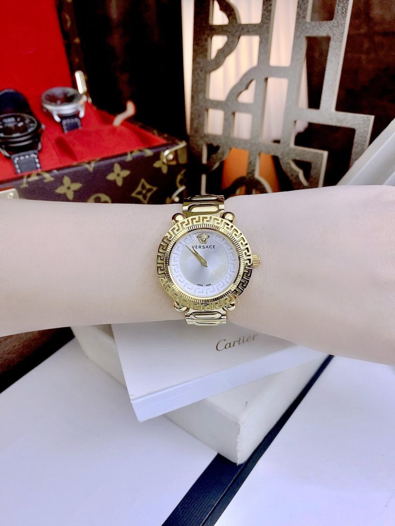 Đồng hồ Versace nữ VERSACE GRECA TWIST mặt trắng Like auth 35mm