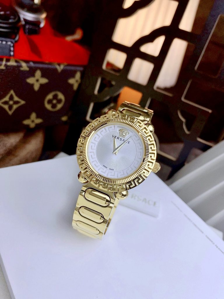 Đồng hồ Versace nữ VERSACE GRECA TWIST mặt trắng Like auth 35mm