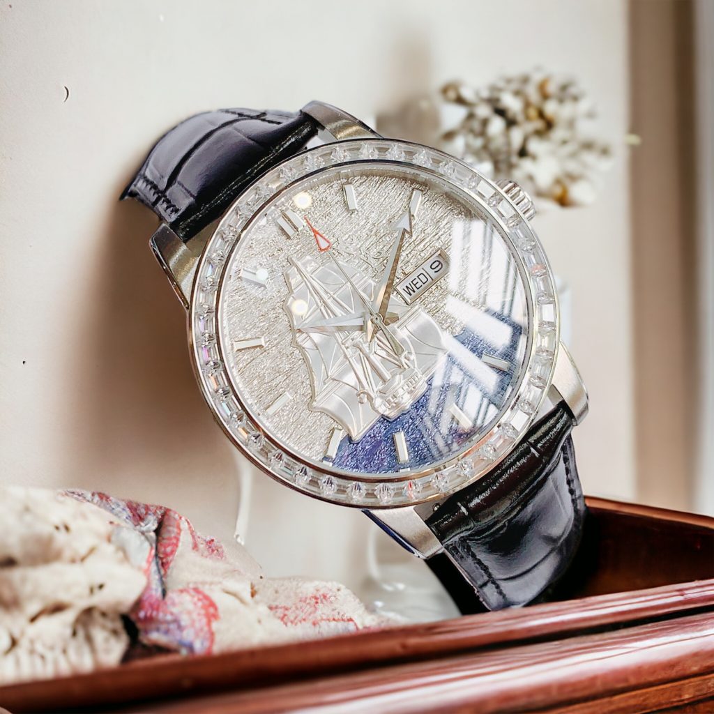 Đồng hồ nam Hanboro thuận buồm xuôi gió chính hãng 43mm (2)