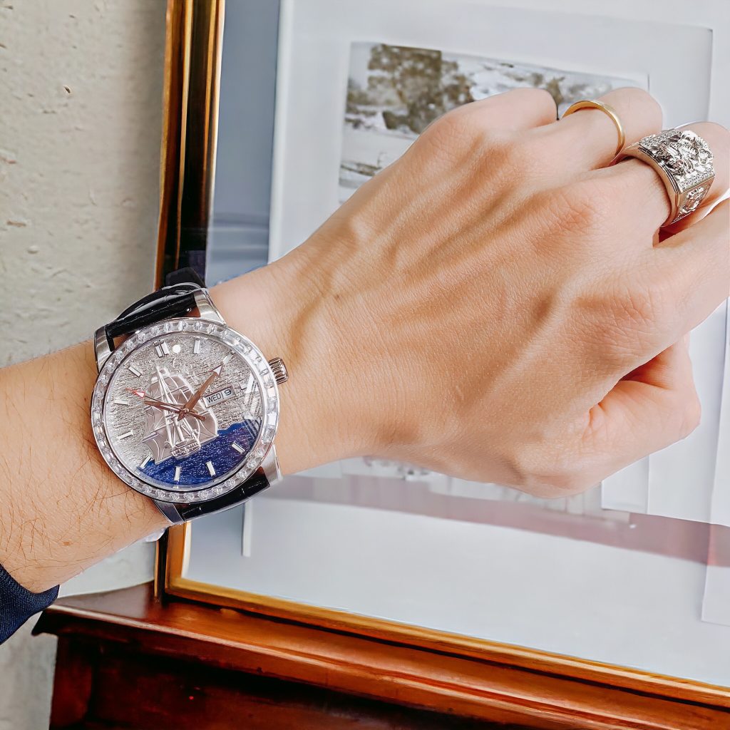 Đồng hồ nam Hanboro thuận buồm xuôi gió chính hãng 43mm (6)