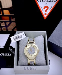 Đồng hồ nữ Likex auth Guess ANALOG dây kim loại đính đá 36mm