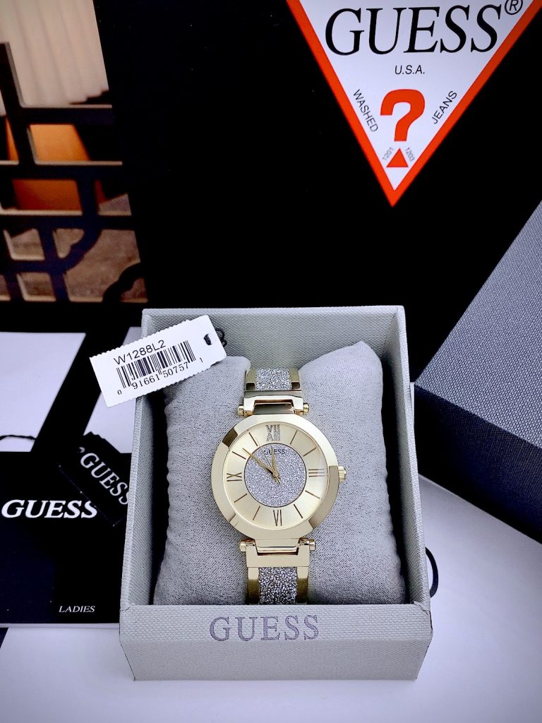 Đồng hồ nữ Likex auth Guess ANALOG dây kim loại đính đá 36mm