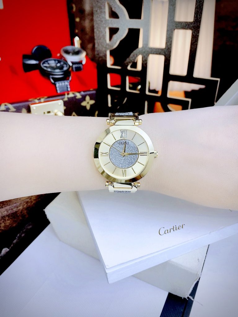 Đồng hồ nữ Likex auth Guess ANALOG dây kim loại đính đá 36mm