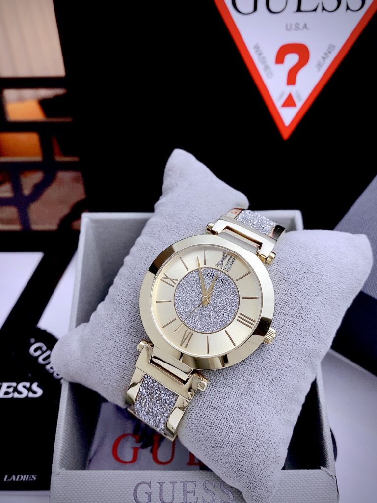Đồng hồ nữ Likex auth Guess ANALOG dây kim loại đính đá 36mm