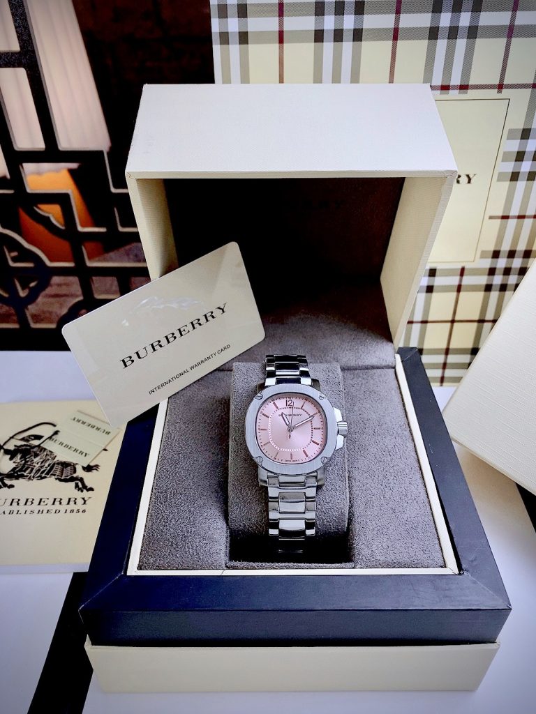 Đồng hồ Burberry The Britain nữ mặt hồng Like auth 34mm