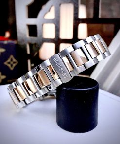 Đồng hồ Burberry The Britain nữ mặt trắng Like auth 34mm