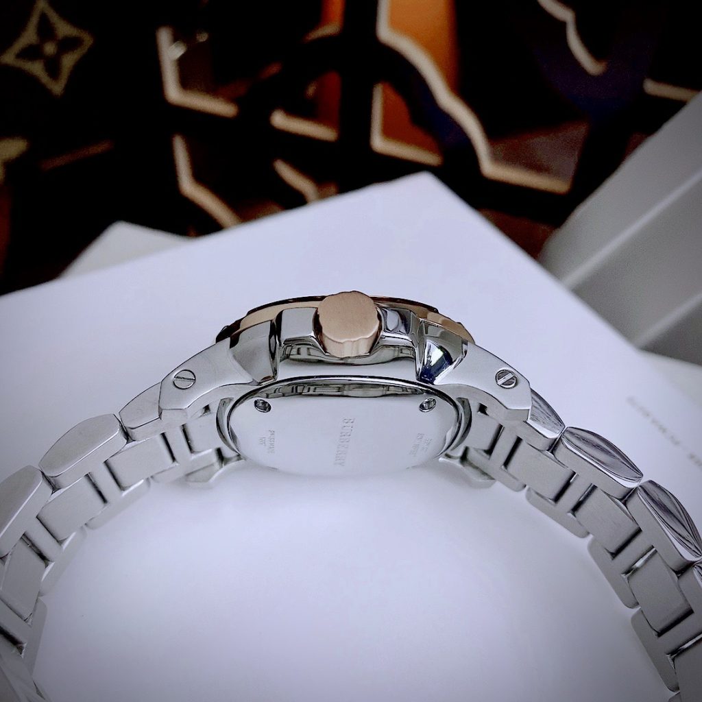 Đồng hồ Burberry The Britain nữ mặt trắng Like auth 34mm