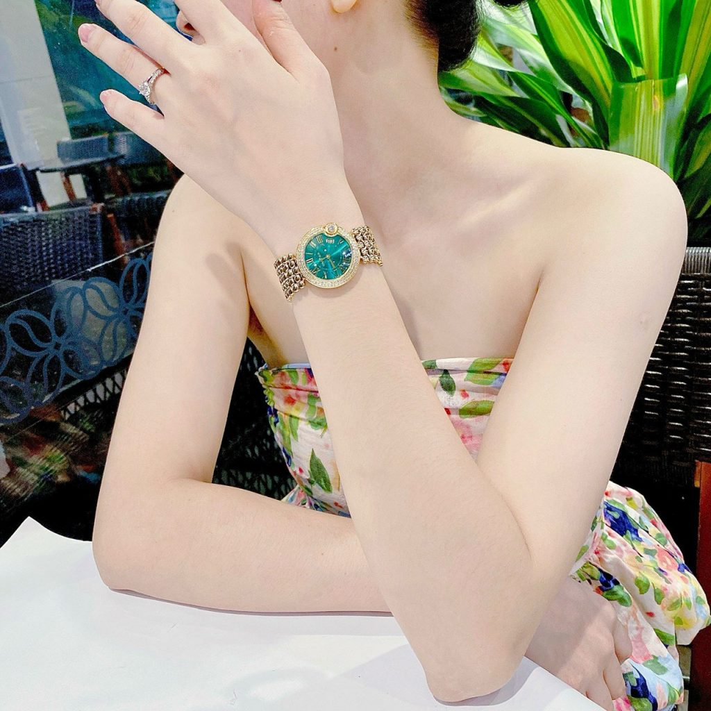 Đồng hồ Cartier Ballon Bleu nữ màu vàng gold Fake giá rẻ 32mm