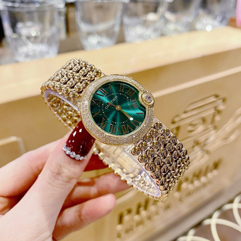 Đồng hồ Cartier Ballon Bleu nữ màu vàng gold Fake giá rẻ 32mm