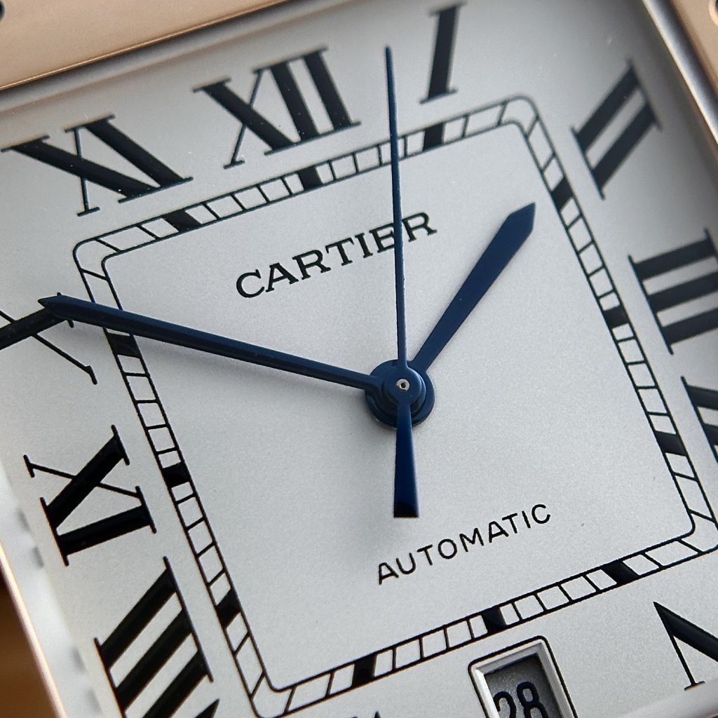 Đồng hồ Cartier Santos de Cartier Rep 11 màu vàng hồng BV Factory 39 (9)
