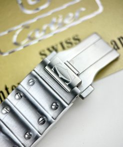 Đồng hồ Cartier Santos nam mặt đính đá Fake cao cấp 40mm