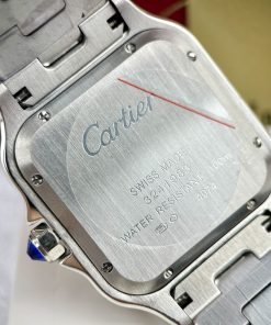 Đồng hồ Cartier Santos nam mặt đính đá Fake cao cấp 40mm