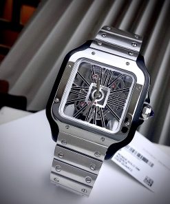 Đồng hồ Cartier Santos nam máy Quartz Nhật Super Fake 38mm