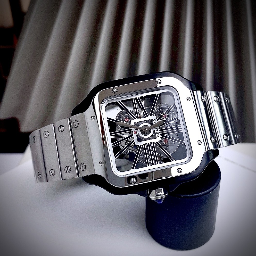 Đồng hồ Cartier Santos nam máy Quartz Nhật Super Fake 38mm