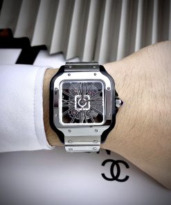 Đồng hồ Cartier Santos nam máy Quartz Nhật Super Fake 38mm