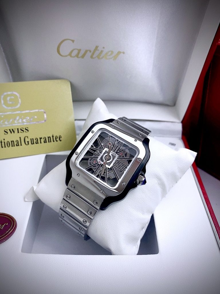 Đồng hồ Cartier Santos nam máy Quartz Nhật Super Fake 38mm
