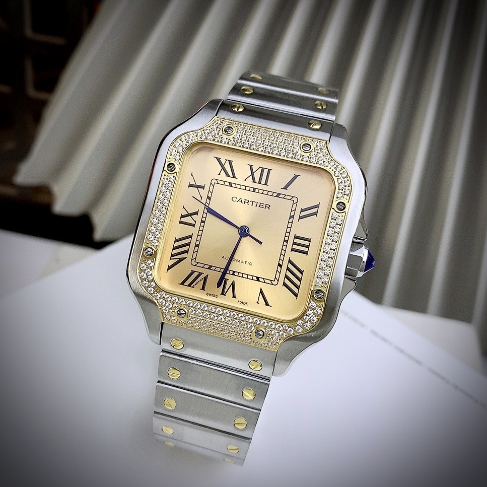 Đồng hồ Cartier Santos nam máy cơ Nhật Fake cao cấp 40mm