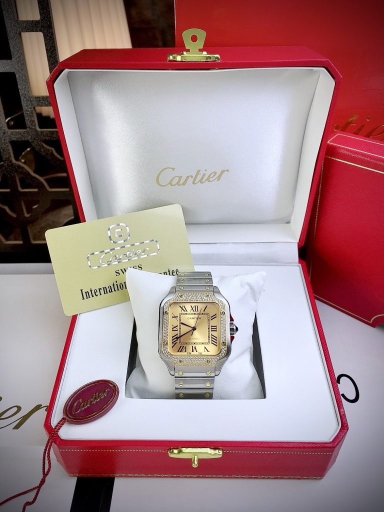 Đồng hồ Cartier Santos nam máy cơ Nhật Fake cao cấp 40mm
