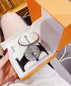 Đồng hồ Davena D31935 dây da chính hãng máy lộ cơ 38mm (5)