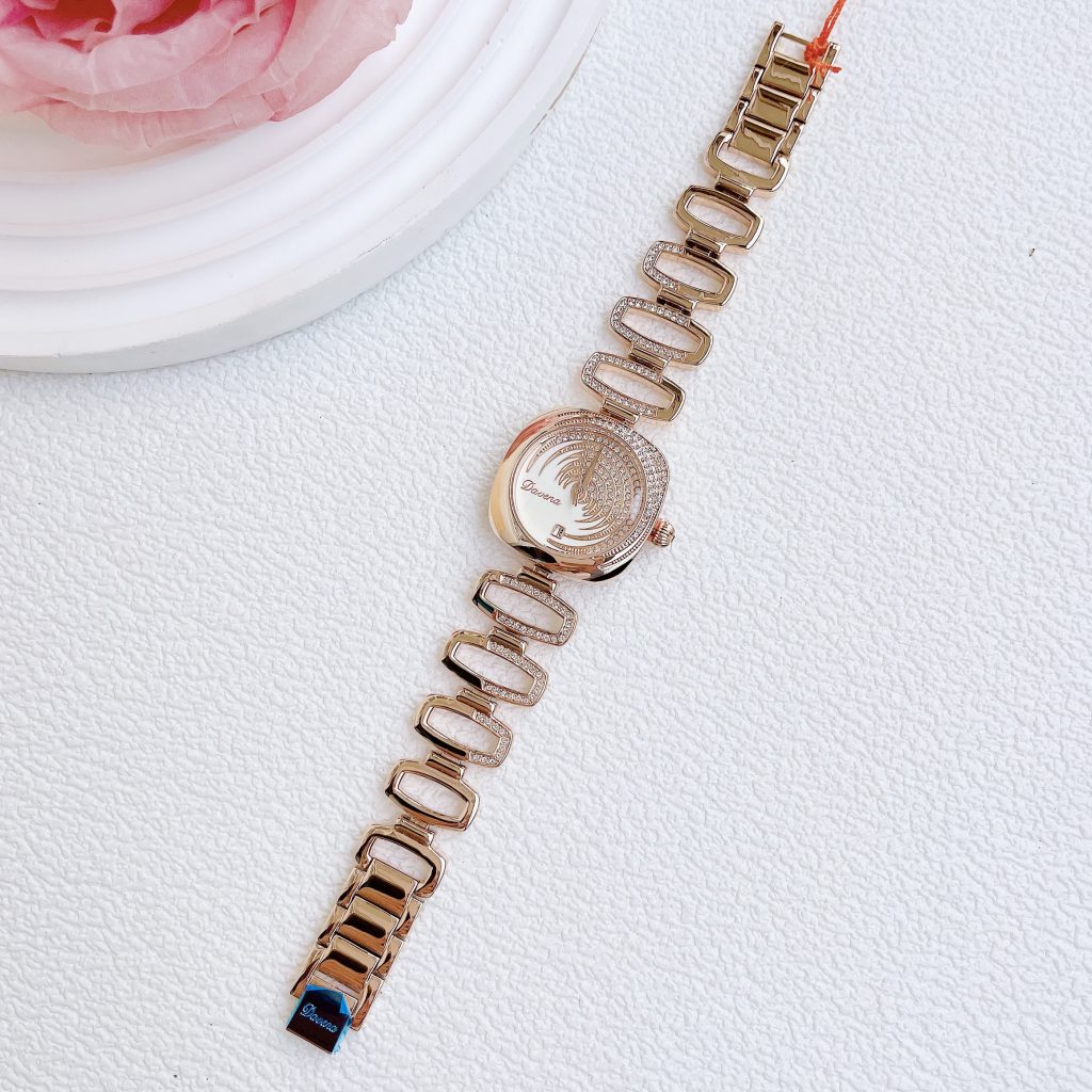 Đồng hồ Davena nữ 60321 chính hãng dáng lắc tay đính đá 30mm (1)