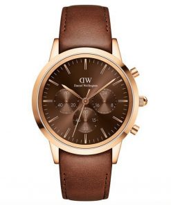 Đồng hồ Dw Chrograph nam dây da DW00100646 Fake giá rẻ 42mm
