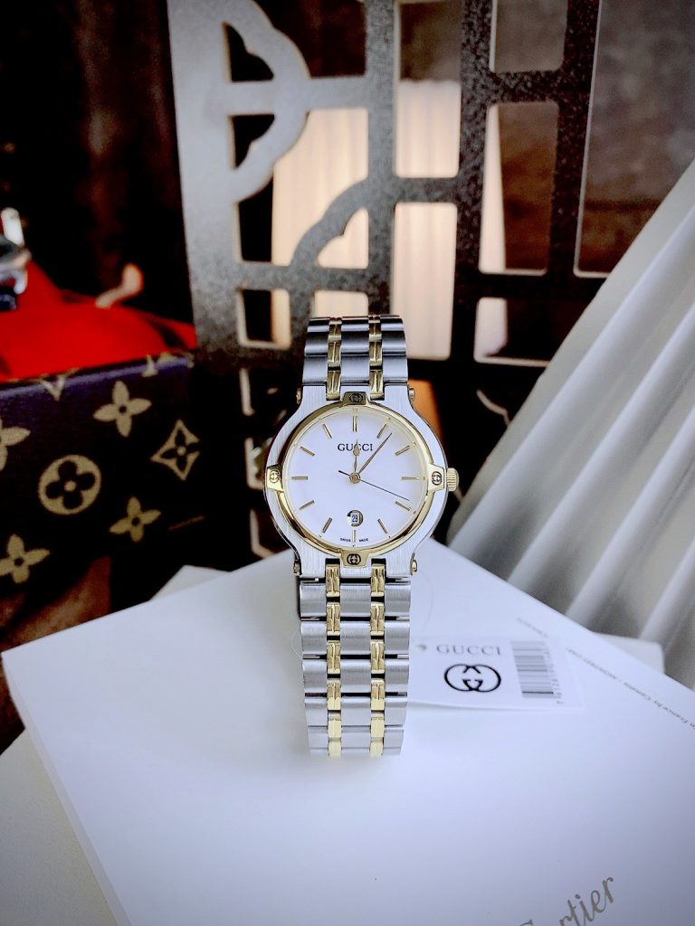 Đòng hồ Gucci Lady nữ dây kim loại Like auth 32mm