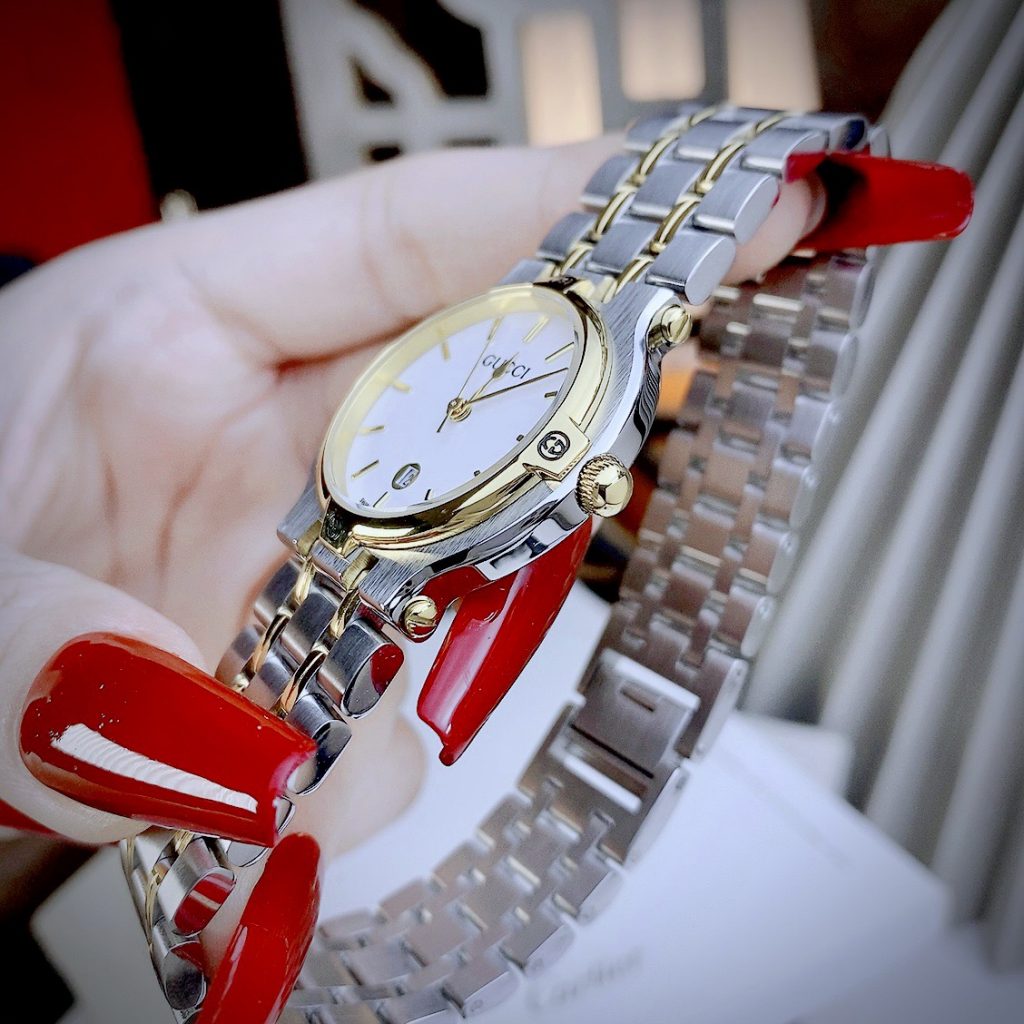 Đòng hồ Gucci Lady nữ dây kim loại Like auth 32mm
