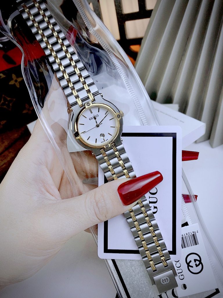 Đòng hồ Gucci Lady nữ dây kim loại Like auth 32mm