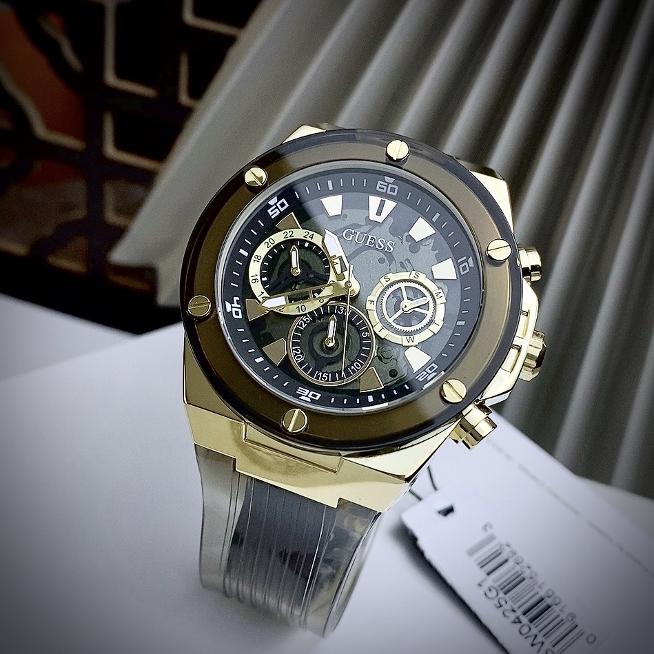 Đồng hồ Guess Eco-Friendly nam dây Silicon GW0425L1 Like auth 45mm