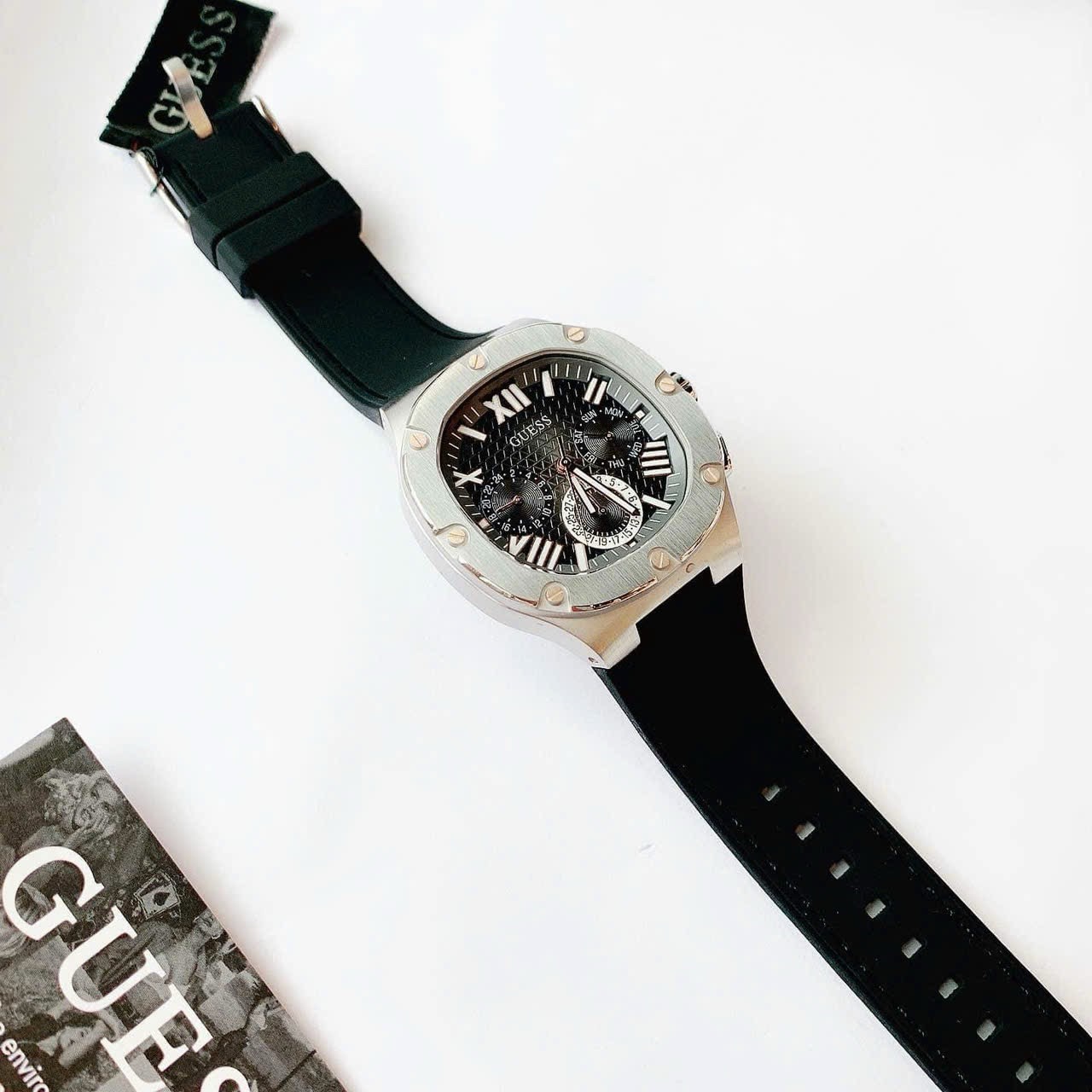 Đồng hồ Guess nam mặt xám Gw0571G1 Like auth 42mm (6) Đồng hồ Guess nam mặt xám Gw0571G1 Like auth 42mm