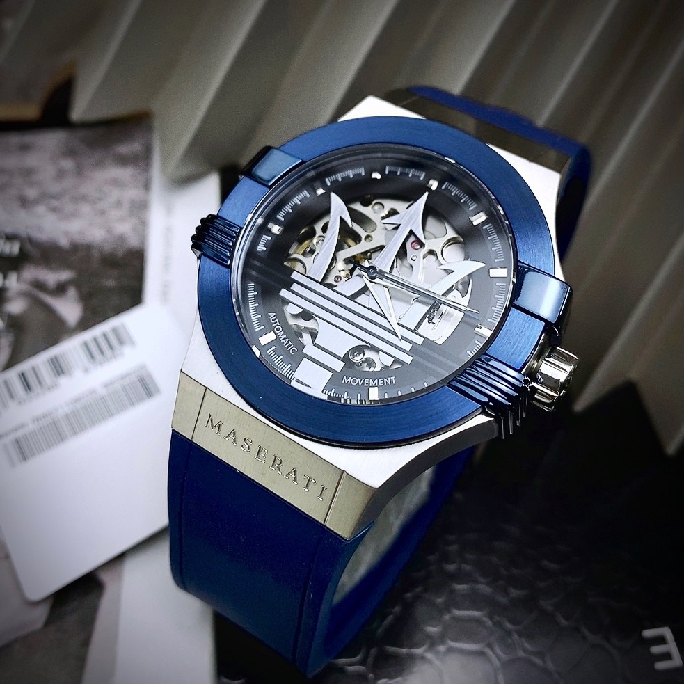 Đồng hồ Maserati Uomo Potenza R88211008028 nam dây cao su 42mm