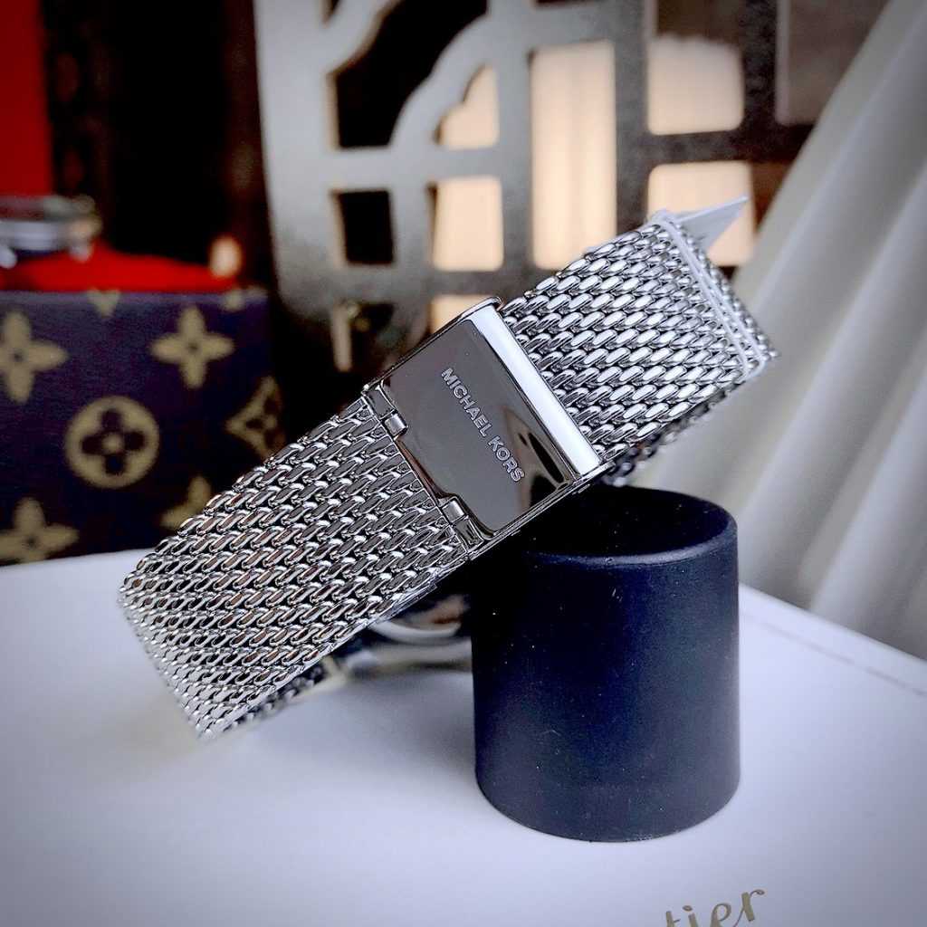 Đồng hồ Michael Kors Lenox Three-Hand Mesh nữ dây kim loại Mk7335 Like auth 37mm