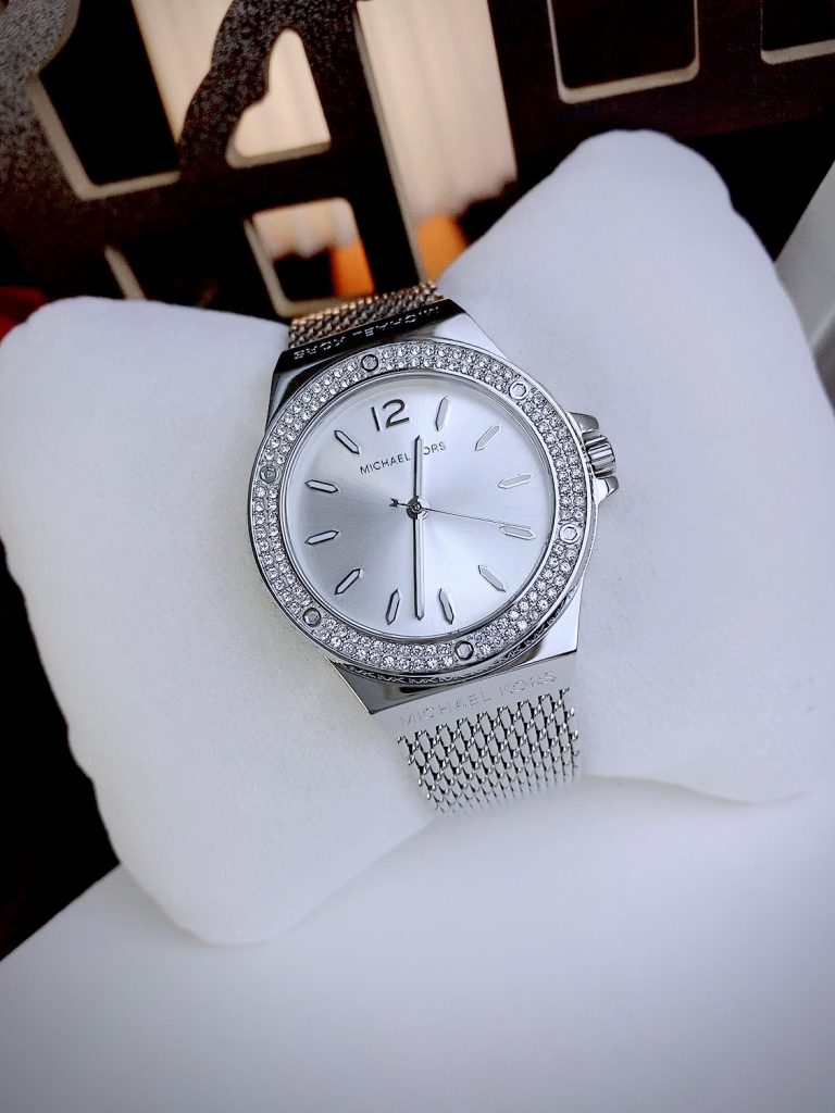 Đồng hồ Michael Kors Lenox Three-Hand Mesh nữ dây kim loại Mk7335 Like auth 37mm