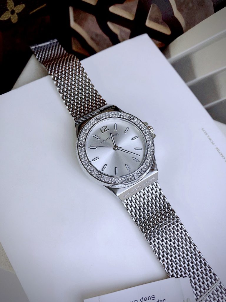 Đồng hồ Michael Kors Lenox Three-Hand Mesh nữ dây kim loại Mk7335 Like auth 37mm