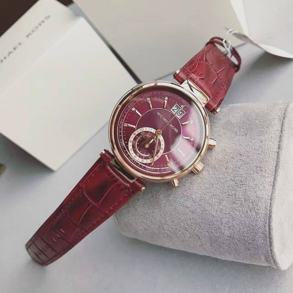 Đồng hồ Michael Kors nữ màu đỏ Mk2581 Like auth 39mm