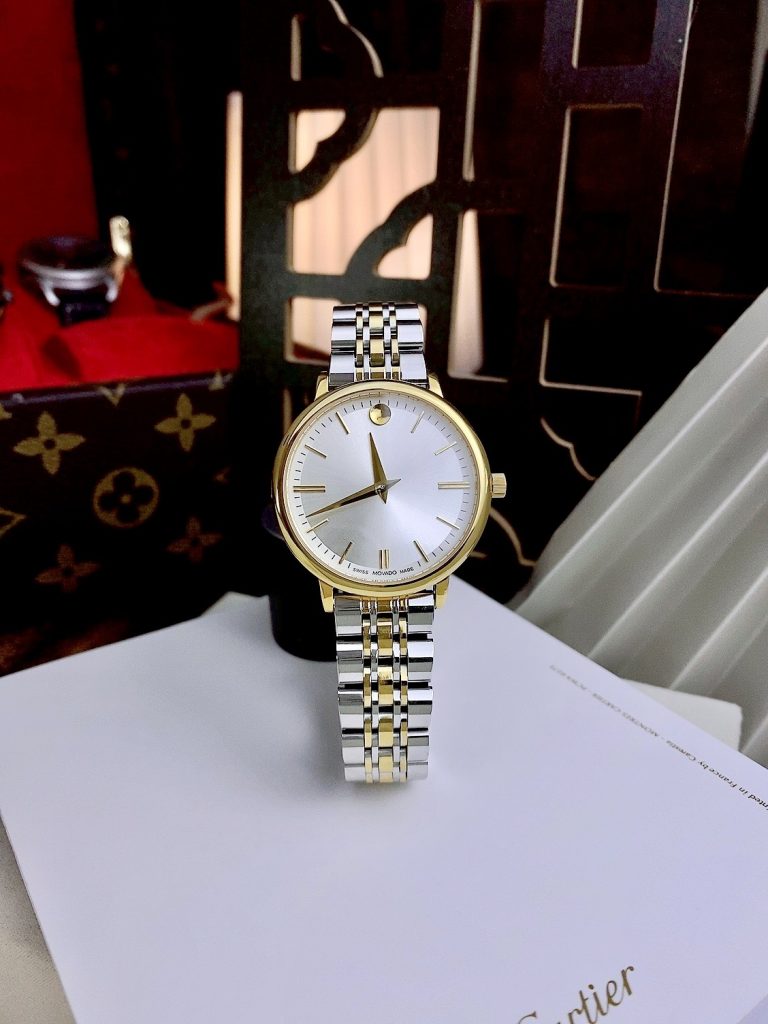 Đồng hồ Movado nữ dây kim loại Fake giá rẻ 34mm