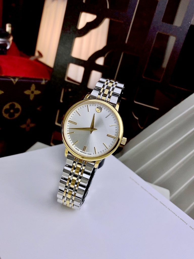 Đồng hồ Movado nữ dây kim loại Fake giá rẻ 34mm