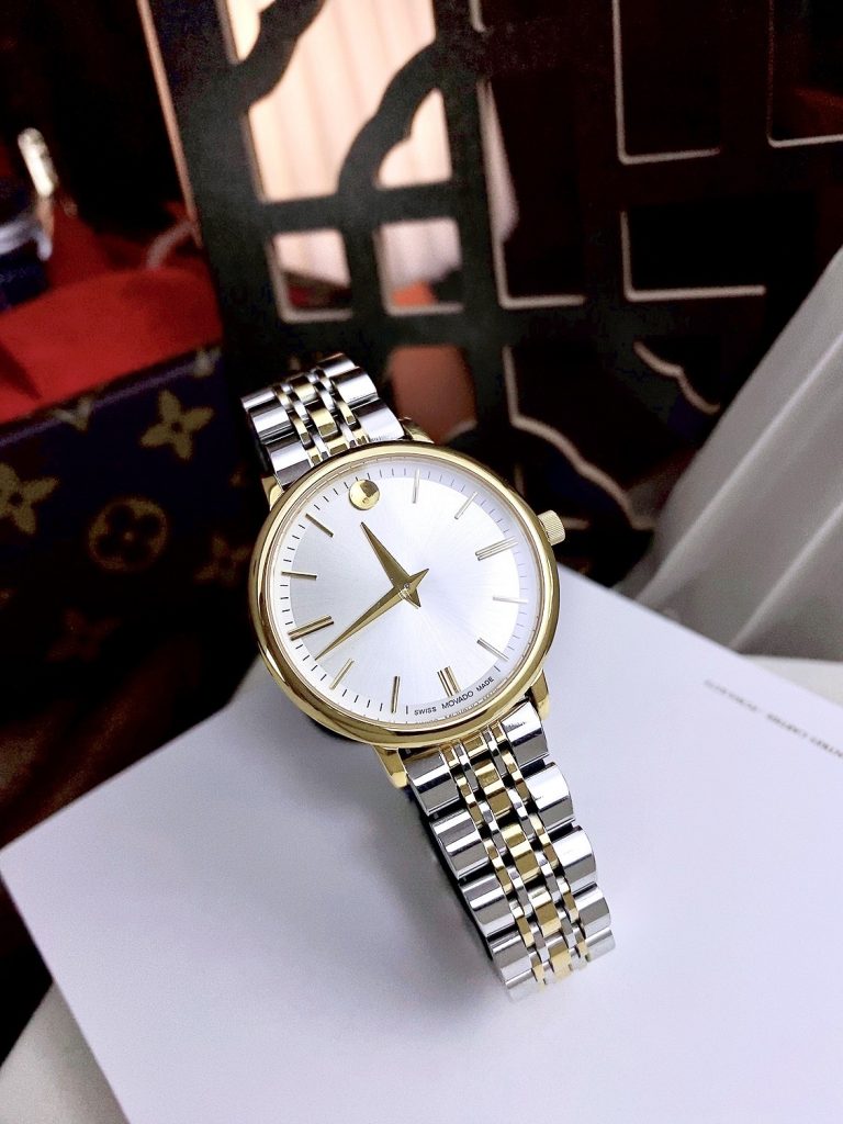Đồng hồ Movado nữ dây kim loại Fake giá rẻ 34mm