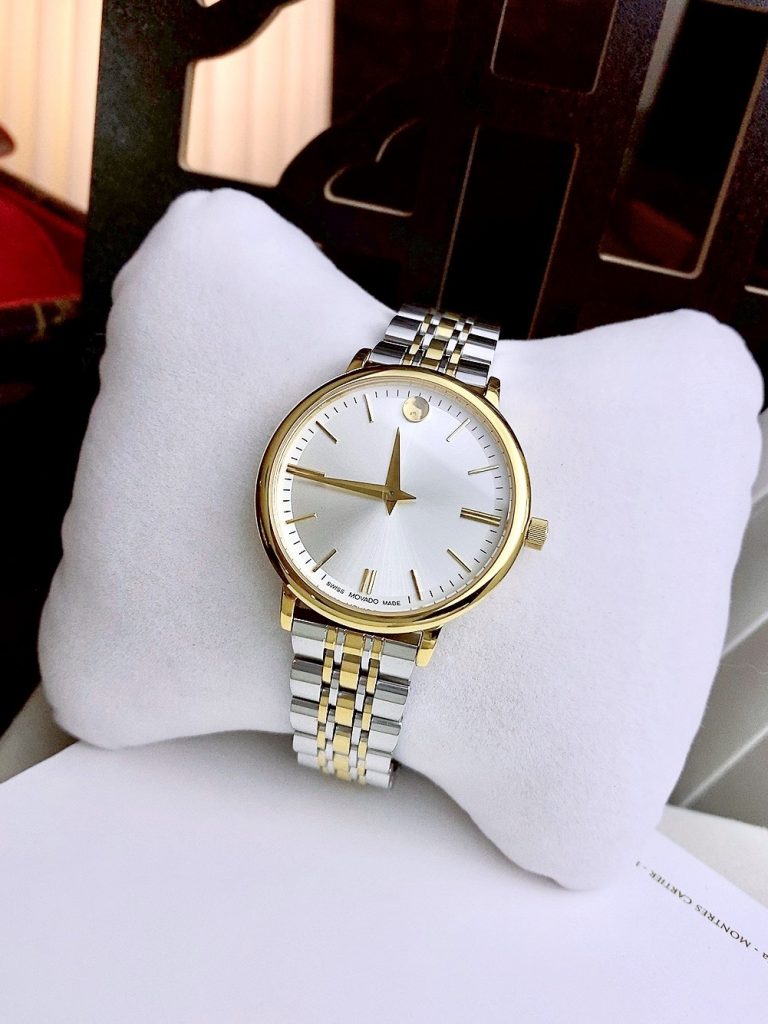 Đồng hồ Movado nữ dây kim loại Fake giá rẻ 34mm