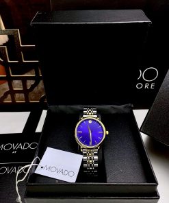 Đồng hồ Movado nữ mặt màu tím Super Fake 34mm