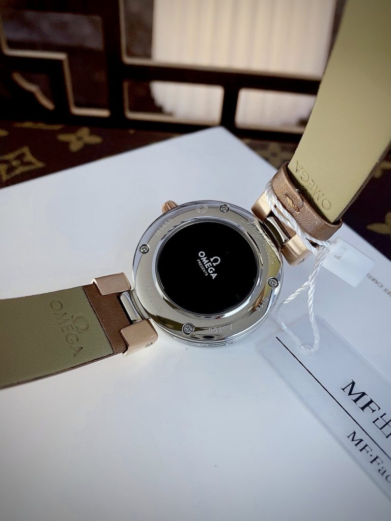 Đồng hồ Omega Deville nữ mặt màu nâu máy Nhật Super Fake 34mm