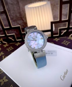 Đồng hồ Omega Deville nữ mặt xà cừ Fake giá rẻ 34mm